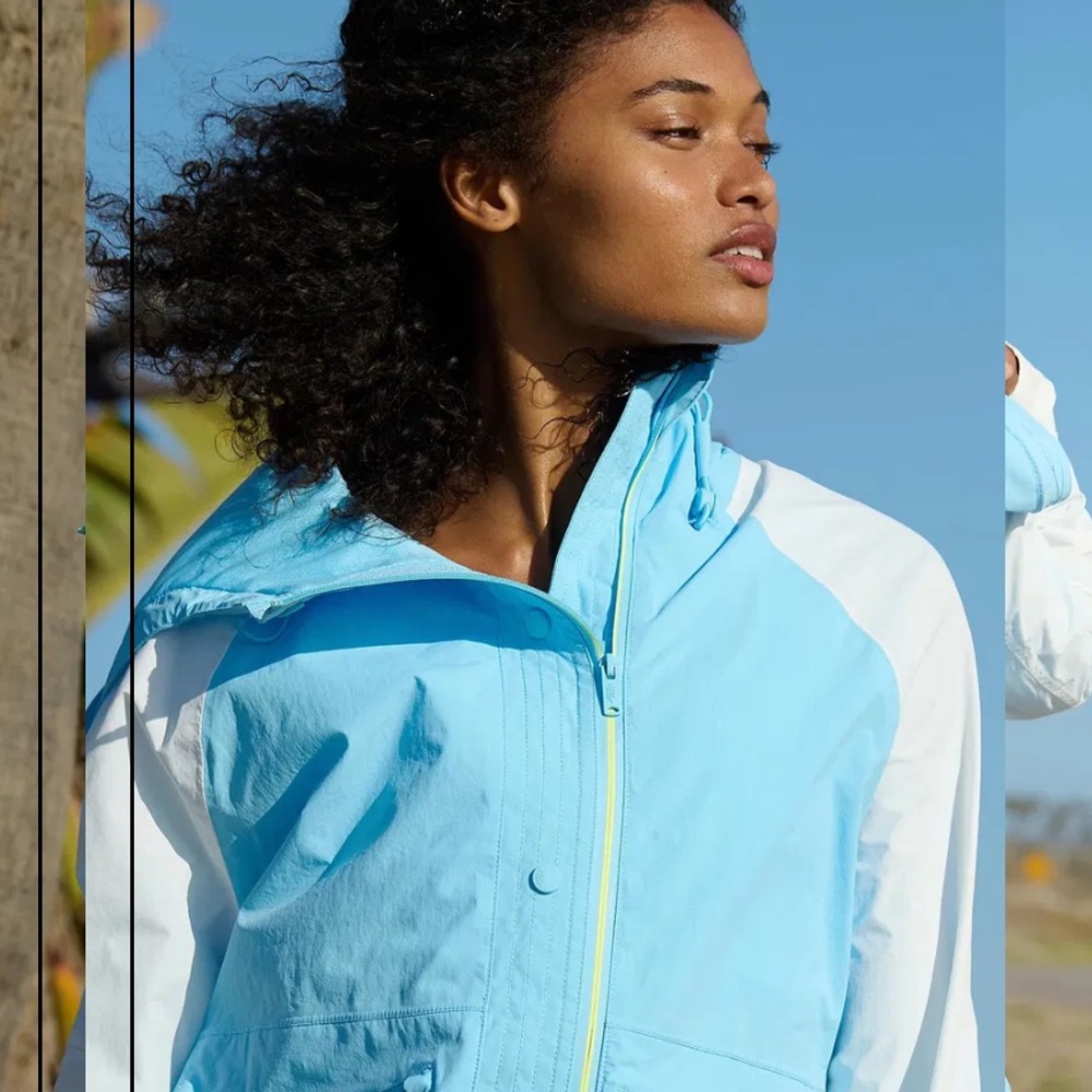 Free People Movement Singin’ in the Rain Colorblocked Packable Jacket XS NWT - Picture 3 of 10